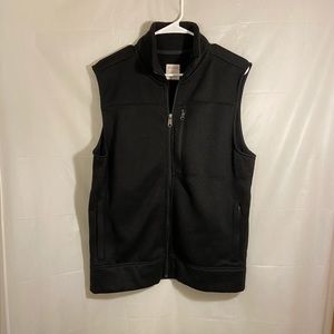 Men’s Merona Black Vest Full Zip Fleece Size Large
